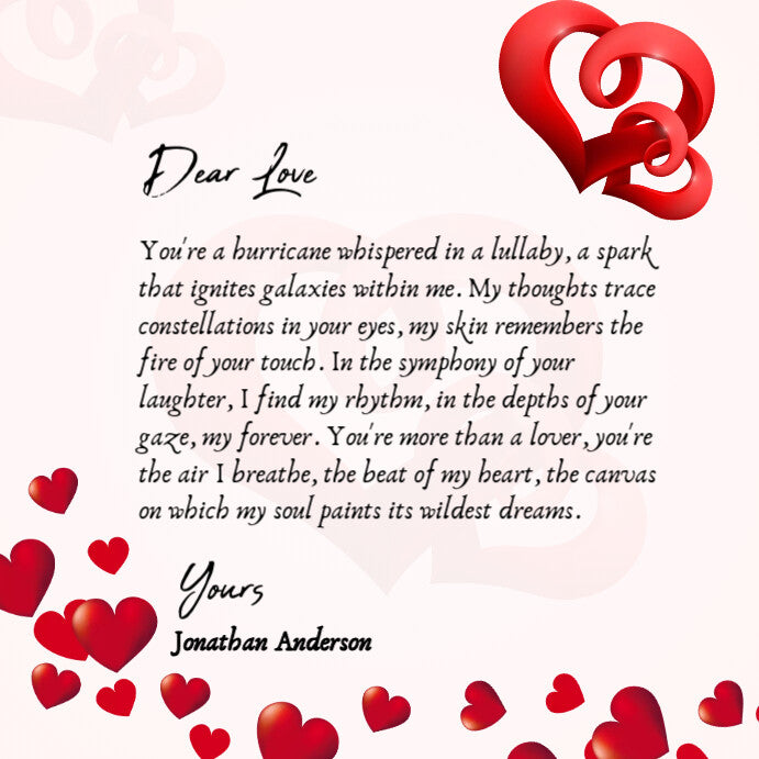 Digital love letter template